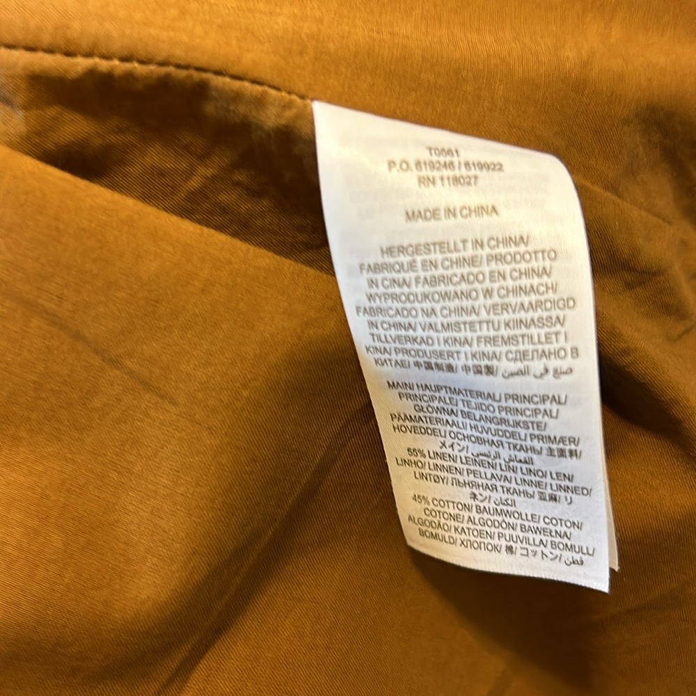 Boden Leonora Blended Linen Belted Front Button A-Line Skirt, Size 2P - Picture 13 of 13